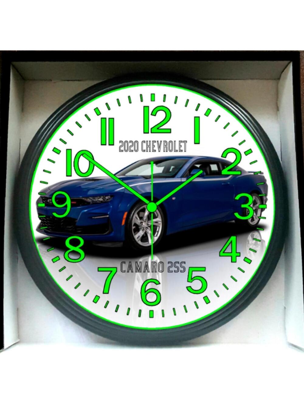 2020 Chevrolet Chevy Camaro Glow In The Dark Wall Clock New!